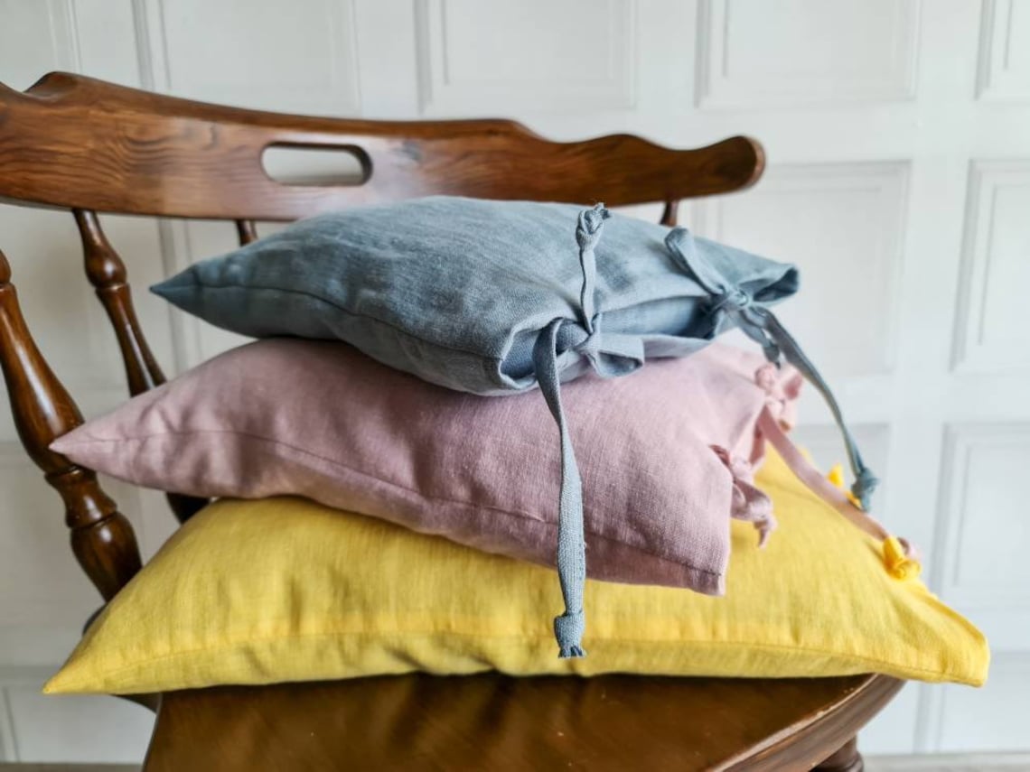 Buckwheat Hulls Linen Pillow Pillow With Buckwheat Hulls Etsy