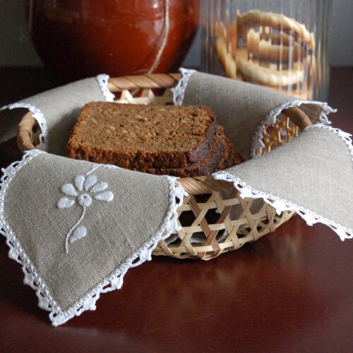 Handmade Linen Bread Keeper Bread Napkin Bowl Liner Basket Etsy