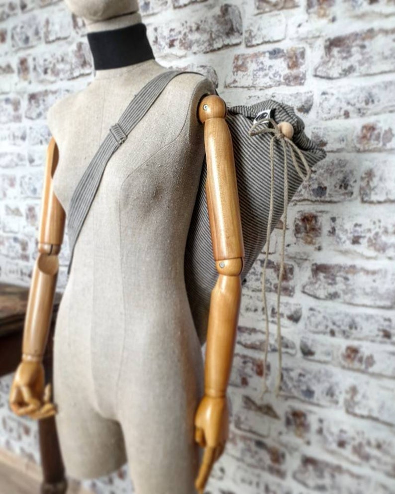 Linen Yoga Bag Striped Linen Yoga Mat Bag Stonewashed Big Etsy