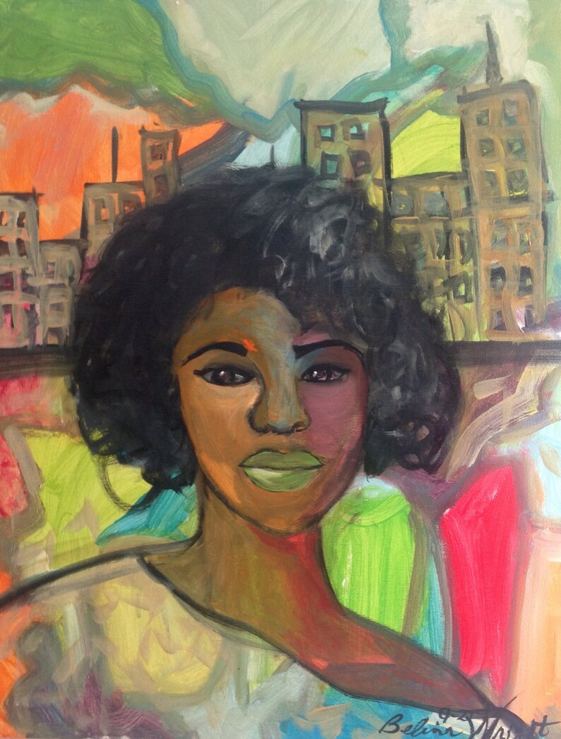 Girl City Chic art Print Etsy