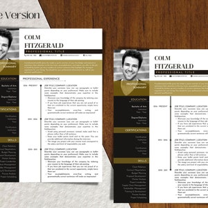Canva Resume CV Template Bundle Pack Minimalist Executive - Etsy India