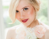 Floral Necklace Bridal Necklace Wedding Necklace Bib Necklace  Flower Necklace statement necklace lace necklace