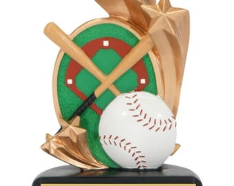 Personalized Baseball Star Trophy | Custom Engraved Player Award | Team Trophy | Baseball Coach Gift | End of Season Award