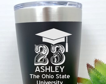 Graduation Thermal Tumbler Mug for Class of 2024  -  Graduation Mug for High School or College Graduation Gift -  Graduation Glass for 2024