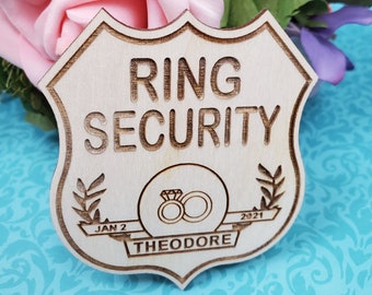 Ring Security Badge, Ring Bearer Badge, Will You Be My Ring Bearer, Fun Ring Bearer Gift