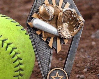 Baseball Softball Trophy Resin Award with Engraved Plate -Baseball Participation Award - Victory Softball & Baseball Trophy Award for Coach