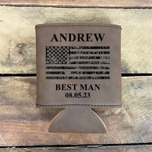Groomsmen Gift Can Cooler, Bachelor Party Gifts, Groomsmen Proposals, Beer Can Holder, Beer Beverage Holder, Bottle Hugger, Beer Sleeve