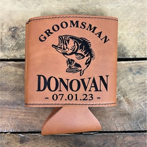 Custom Groomsmen Can Cooler, Bachelor Party Gifts, Groomsmen Proposals, Beer Can Holder, Beer Beverage Holder, Bottle Hugger, Outdoorsmen