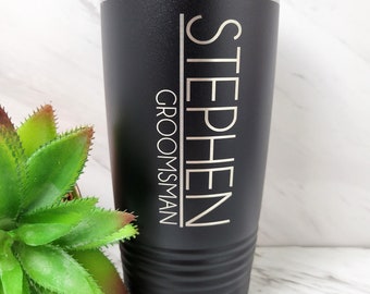 Groomsmen Thermal Mug for Proposal Gift - Groomsmen Gift or Best Man Gift - Wedding Party Gifts