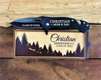 Engraved Pocket Knife, Graduation Gift for Son, Graduation Knife Gift for Graduate, Class of 2023, Graduation Gift For Him