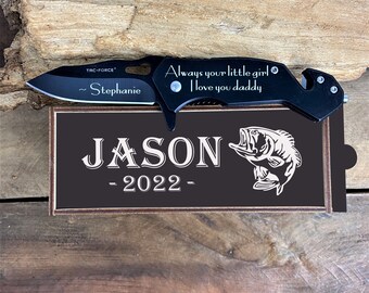 Personalized Knife and Box Set, Christmas Gift for Dad, Men's Christmas Knife, Gift for Husband