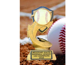 Baseball Softball Trophy Resin Award with Engraved Plate -Baseball Participation Award - Victory Softball & Baseball Trophy Award for Coach