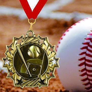 Gold and Silver Baseball Medals with Engraved Plate -Baseball Champions and Finalist Medals, Softball Tournament Medallions - Coach Award