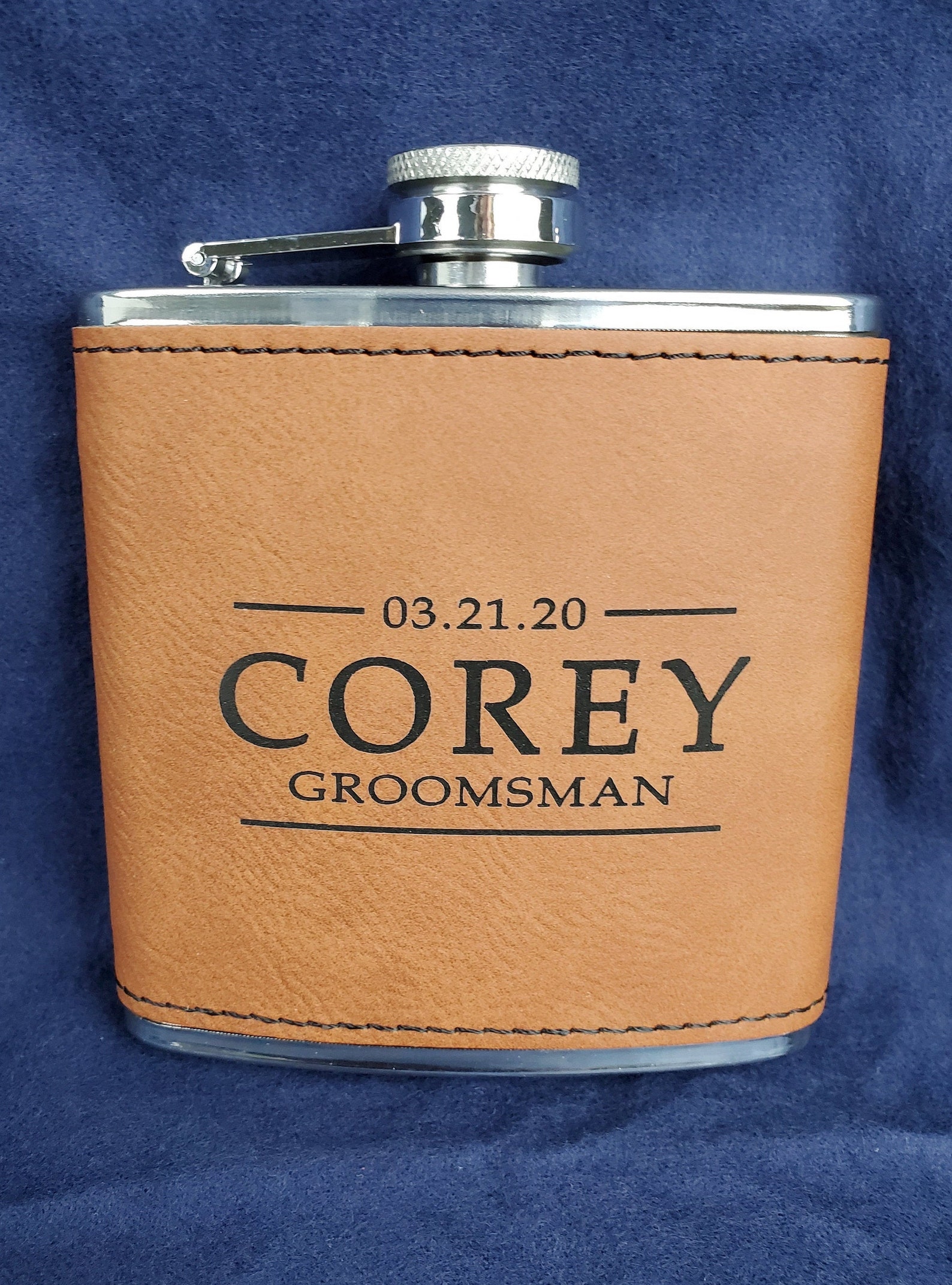 Groomsmen Flask Set Engraved Flask for Groomsman Proposal Etsy