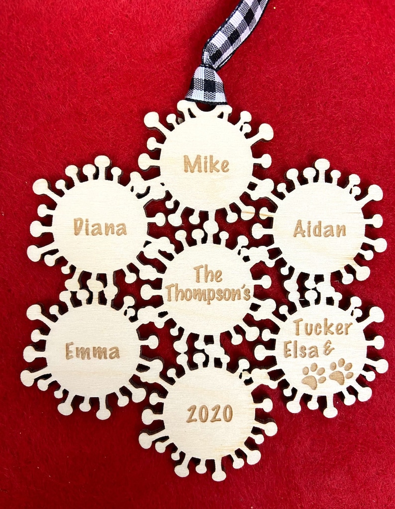 2020 Christmas Tree Ornament Christmas 2020 Covid Kids Quarantine Christmas Ornament Pandemic Tree Ornament