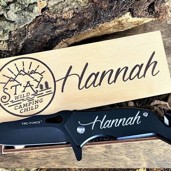 Wood Pocket Knife Etsy