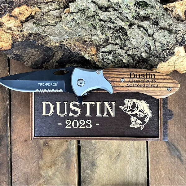 Graduation Gift for Son or Grandson, Graduation Knife Gift for Graduate, Engraved Pocket Knife, Class of 2024, Graduation Gift For Him