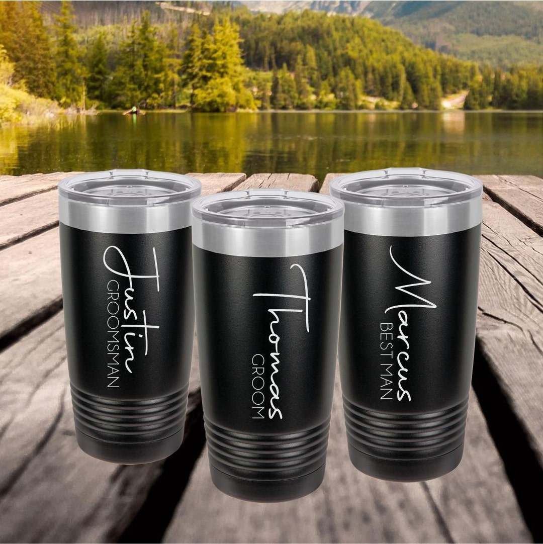 Personalized Groom and Groomsmen Tumbler Gifts, Proposal Gift for Best Man,  Groomsman & More, Add Name, Date, Title, 20oz