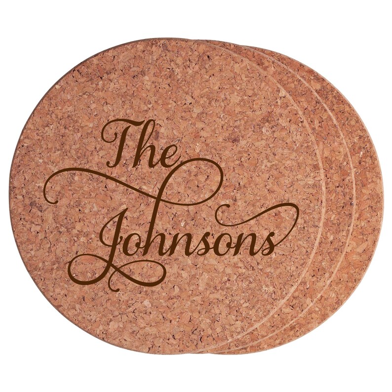 Custom Cork Trivet Personalized Hot Pad Engraved Cork Hot Etsy