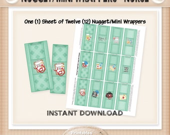 Nugget/Miniature Candy Bar Wrappers - NURSE - Thanks - Instant Download Printable - Beginner Project - HEBER_1904