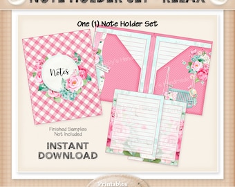 Note Holder Set - RELAX - Instant Download Printable - Intermediate Project - HEBER_1823