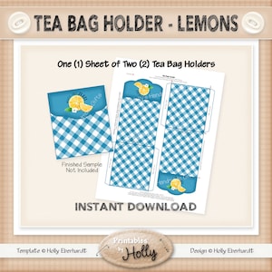 Tea Bag Holder - LEMONS - Instant Download Printable - Intermediate ...