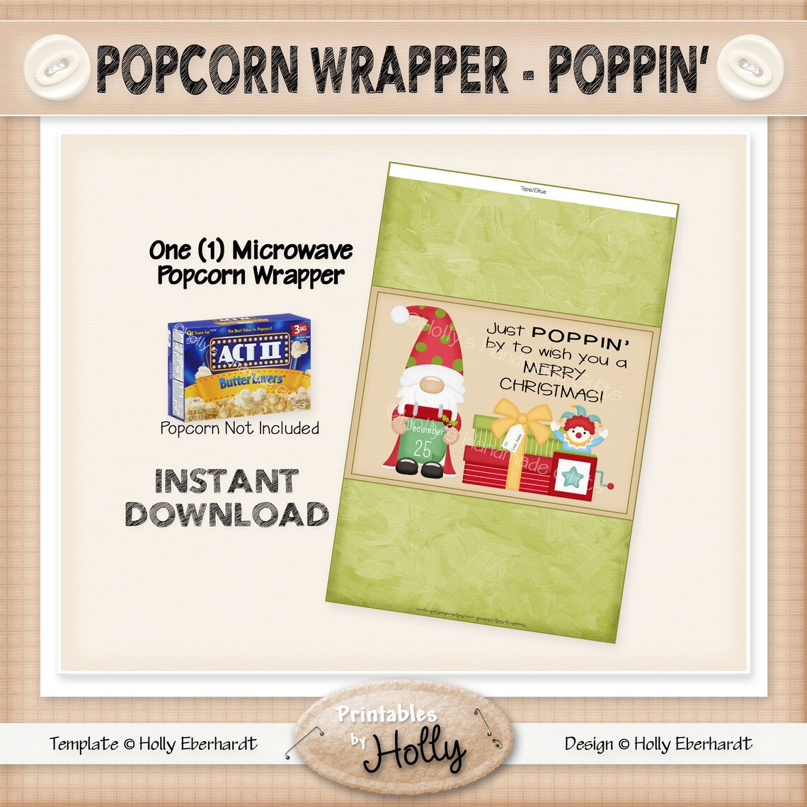 Microwave Popcorn Wrapper POPPIN Christmas Instant Etsy microwave-popcorn-wrapper-poppin-christmas-instant-etsy