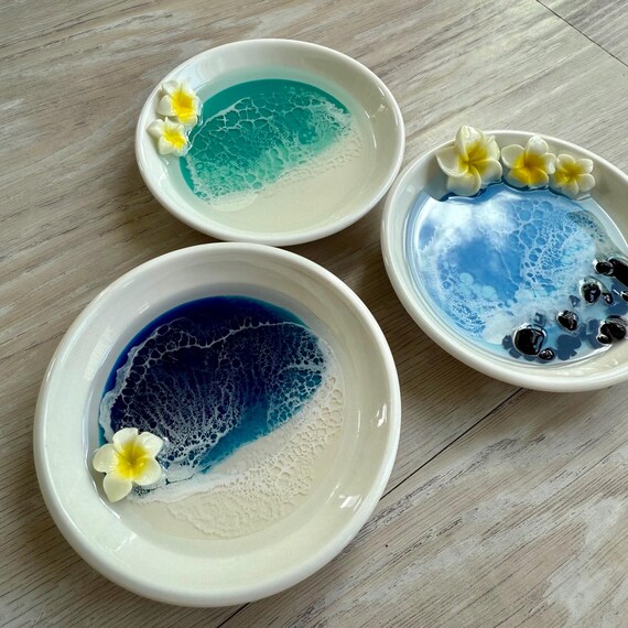Ring Dish with Plumeria