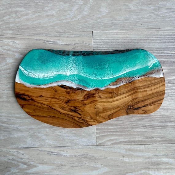 Olive Wood and Resin Cheese Board