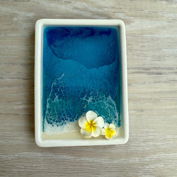 Trinket Tray with Plumeria