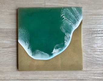 12"x12" Resin Beach Art