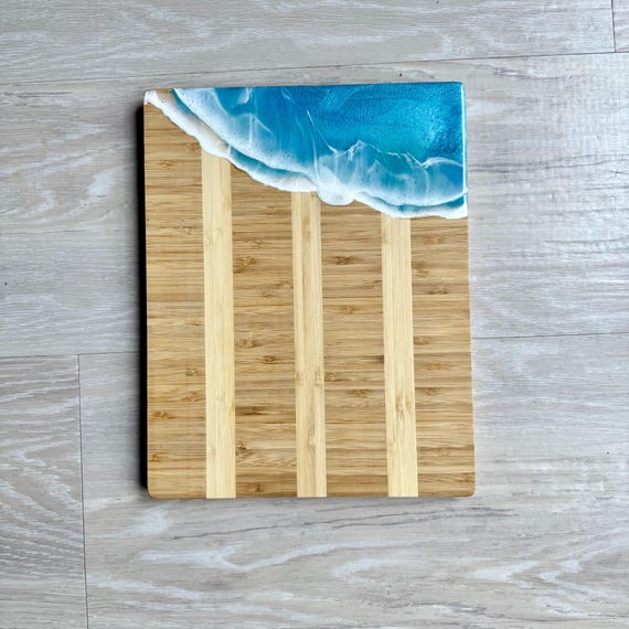 Bamboo and Resin Cheese Board, Charcuterie Board