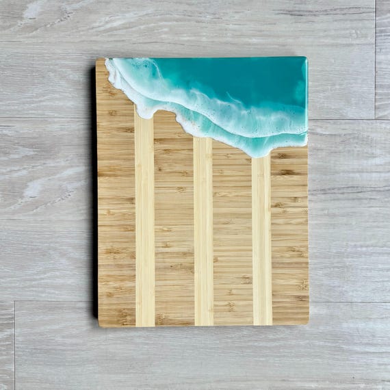 Bamboo and Resin Cheese Board, Charcuterie Board