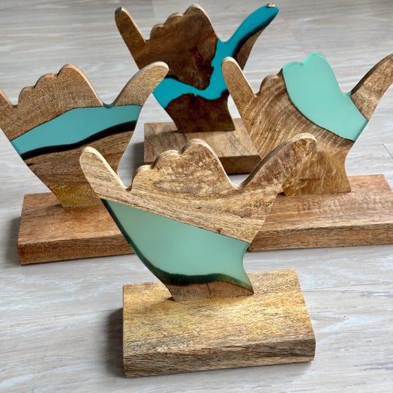 Wood and Resin Shaka (Engraving Available)
