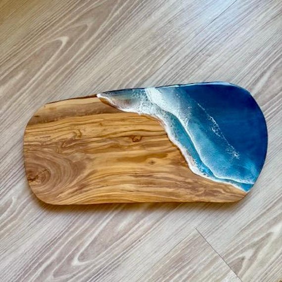 Olive Wood and Resin Serving Board, Charcuterie Board