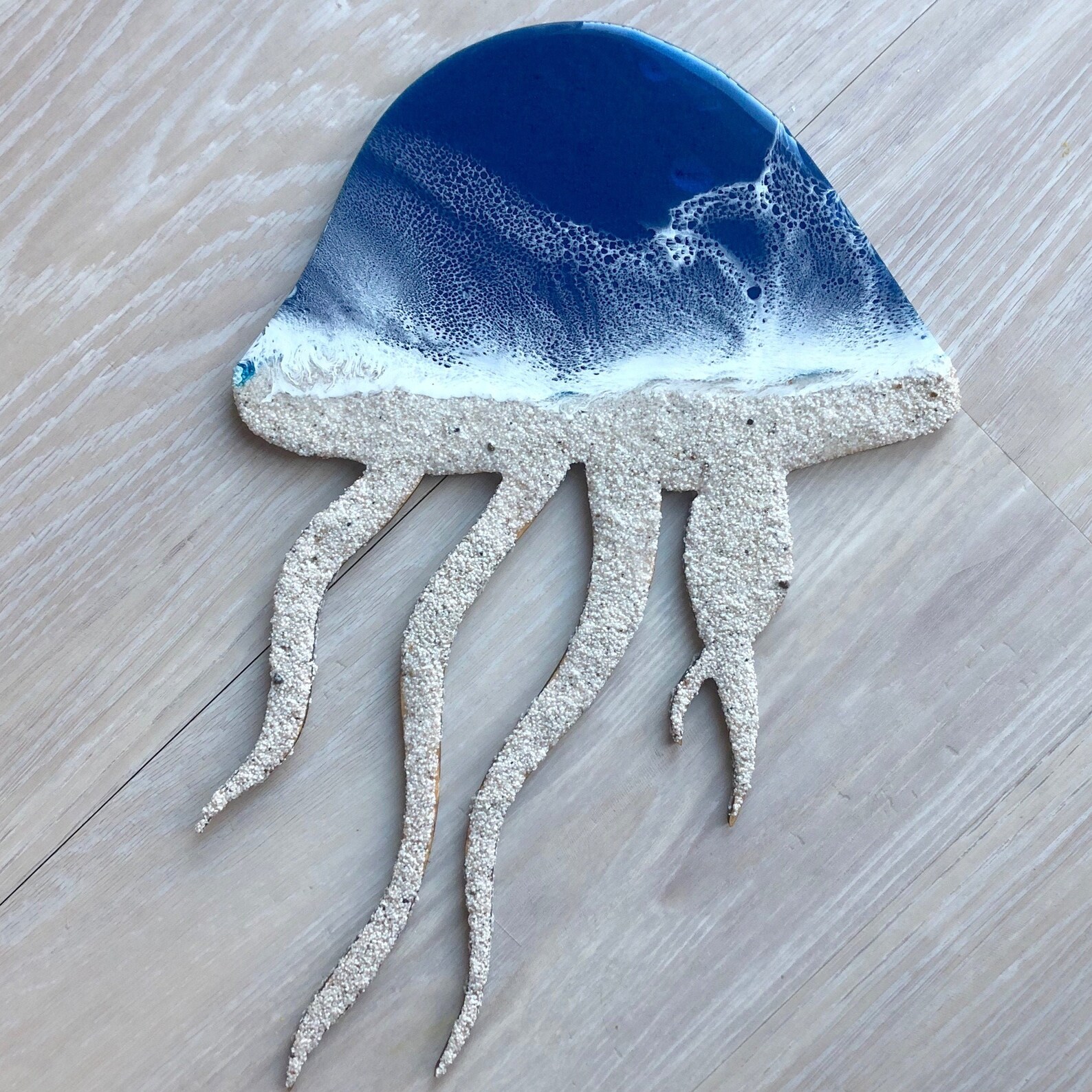 18 Resin Jellyfish Jellyfish Wall Art Resin and Sand Etsy