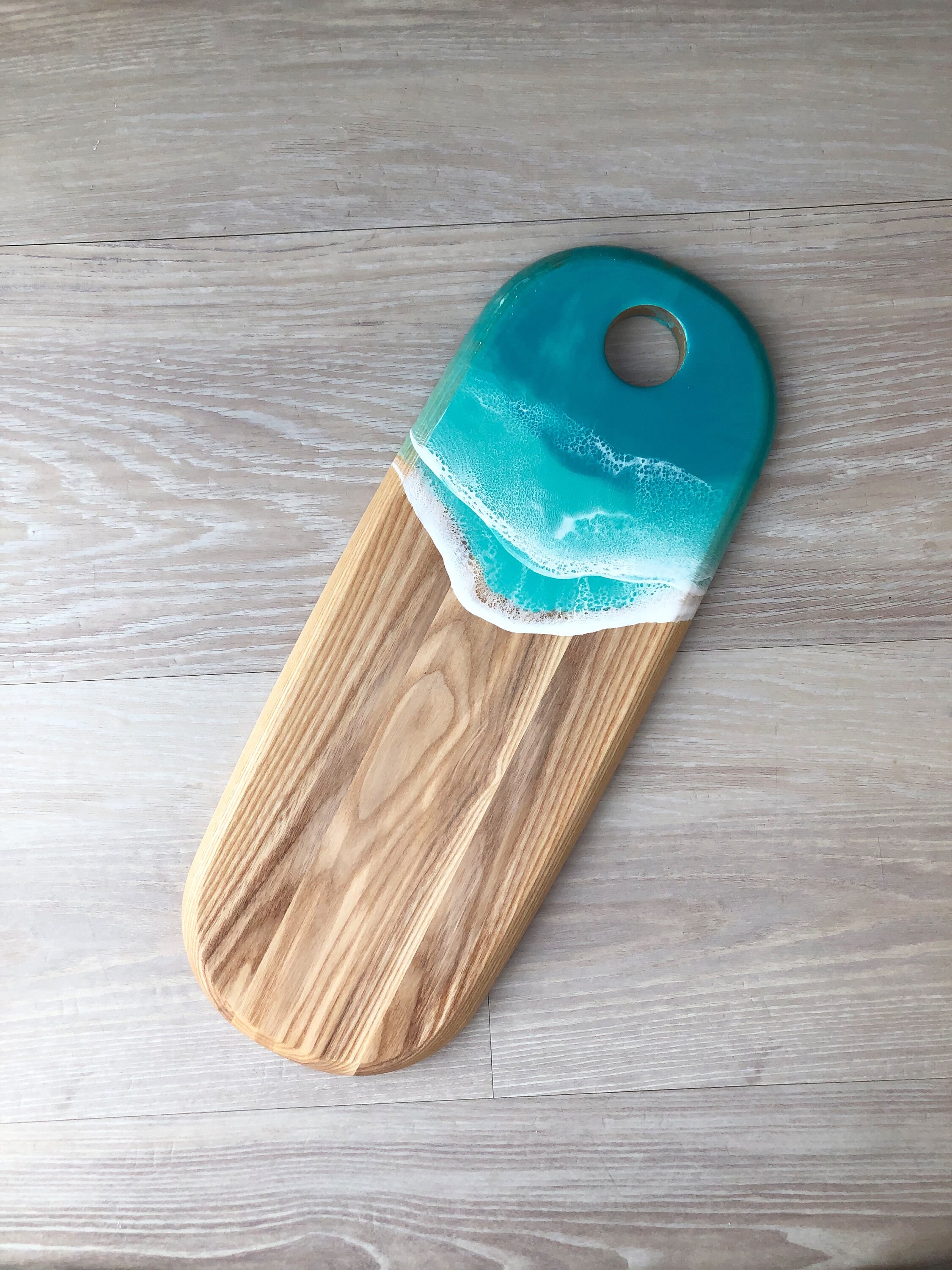 Resin and Ash Wood Serving Board