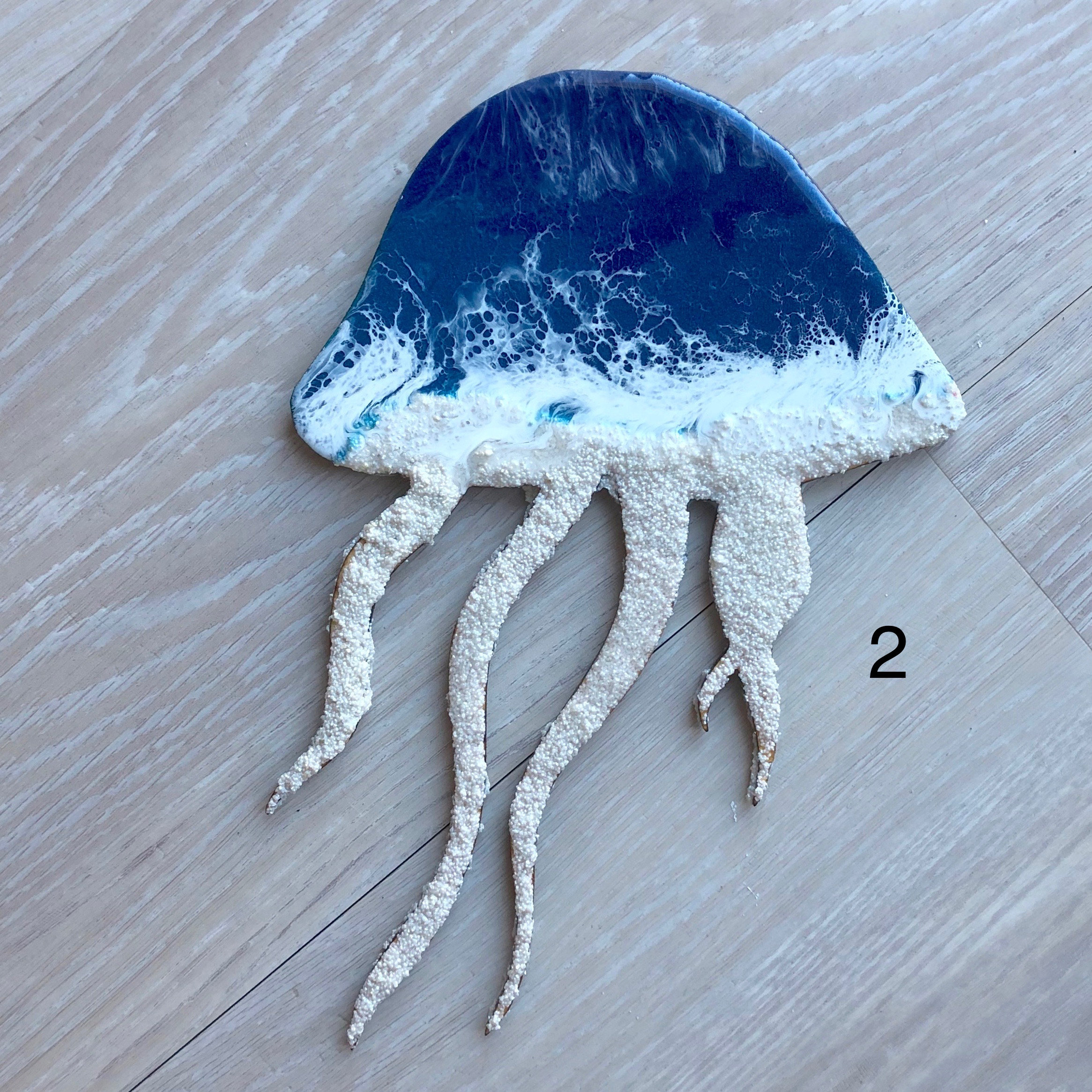 12 Resin Jellyfish Jellyfish Wall Art Resin and Sand Etsy