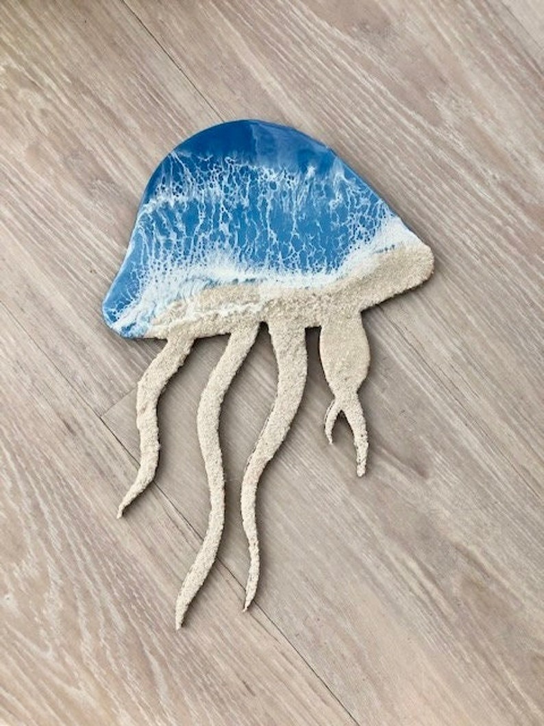 18 Resin Jellyfish Jellyfish Wall Art Resin Beach Art Etsy