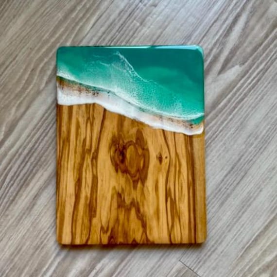 Olive Wood and Resin Serving Board, Cheese Board