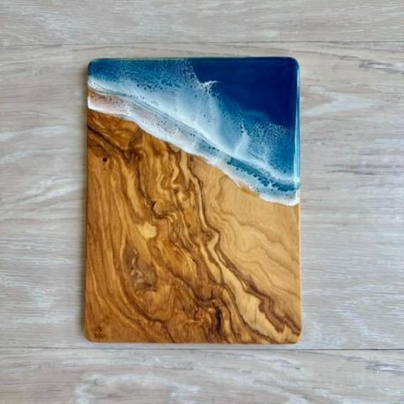 Olive Wood and Resin Cheese Board