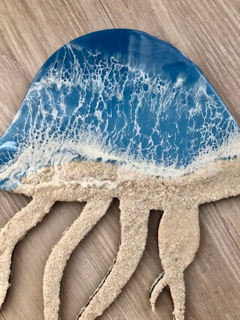 18 Resin Jellyfish Jellyfish Wall Art Resin Beach Art Etsy