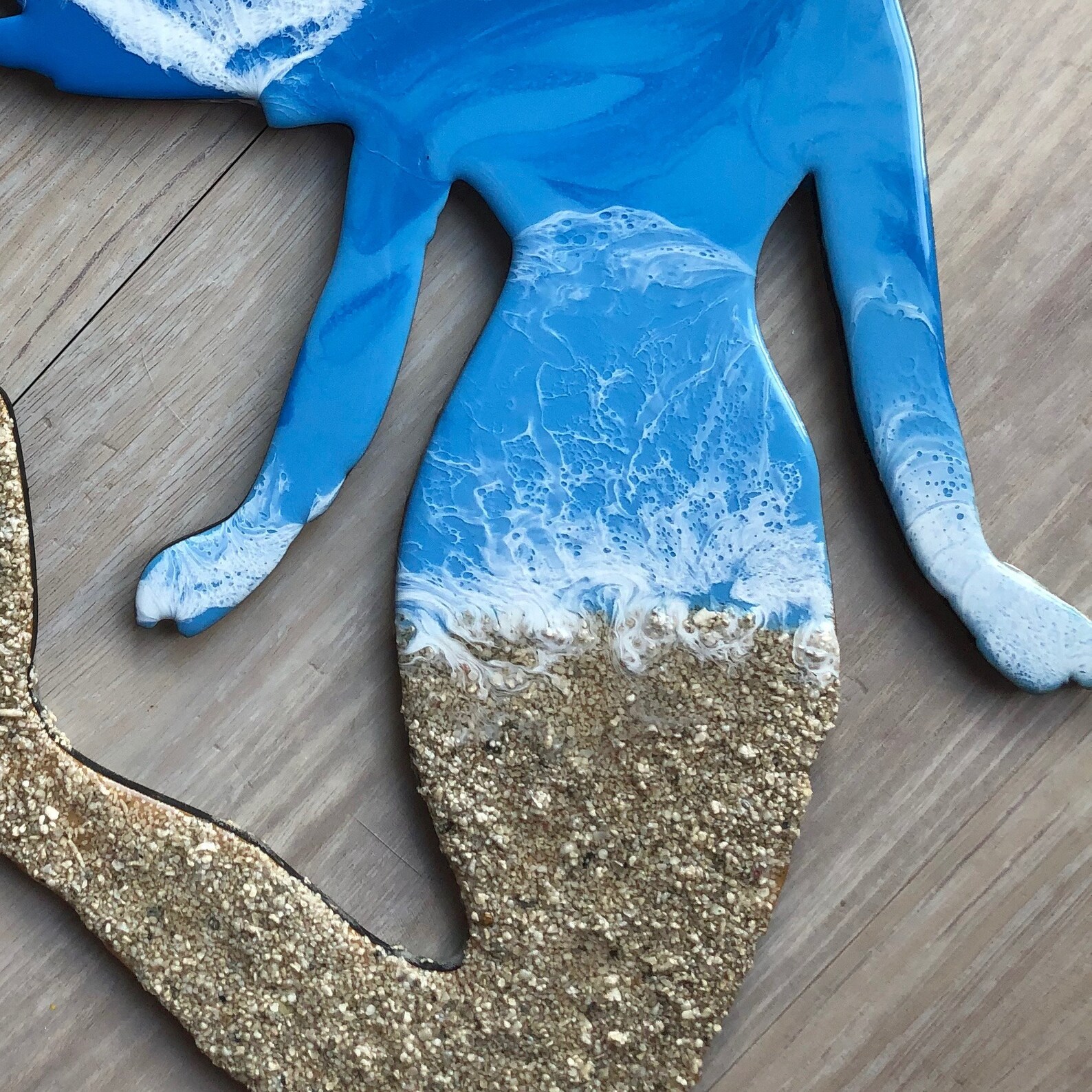 18 Resin Mermaid Wall Art Resin Wood Art Mermaid Etsy