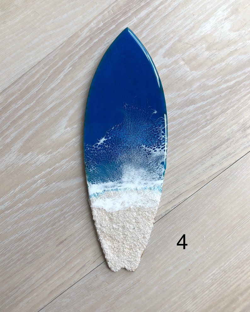 12 Resin Surfboard Wall Art Resin Wood Art Surfboard Etsy