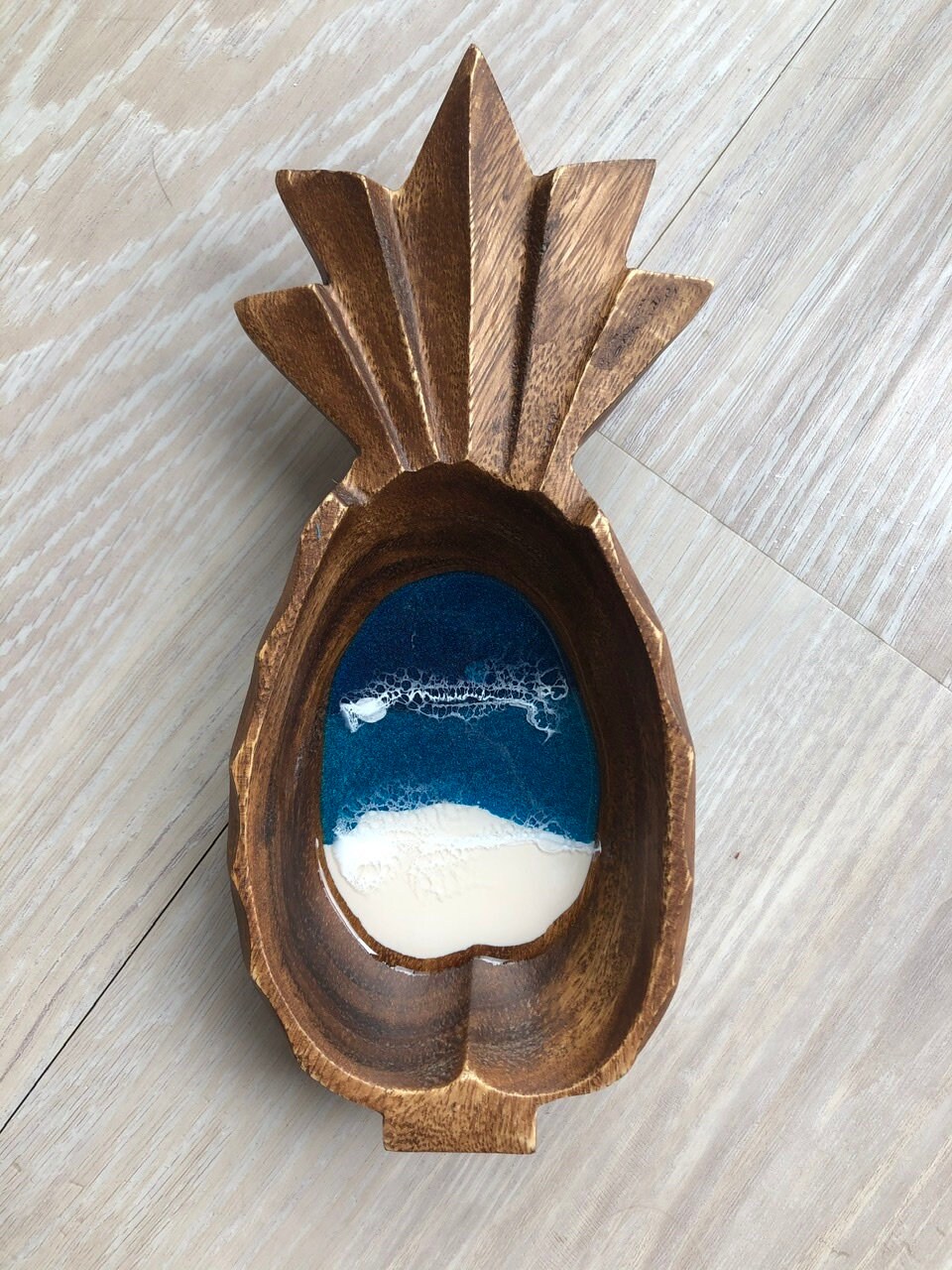 Pineapple Resin Wood Bowl (large)