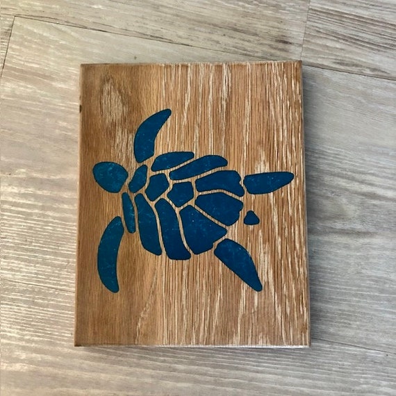 Oak Wood with Resin Inlay Serving Board