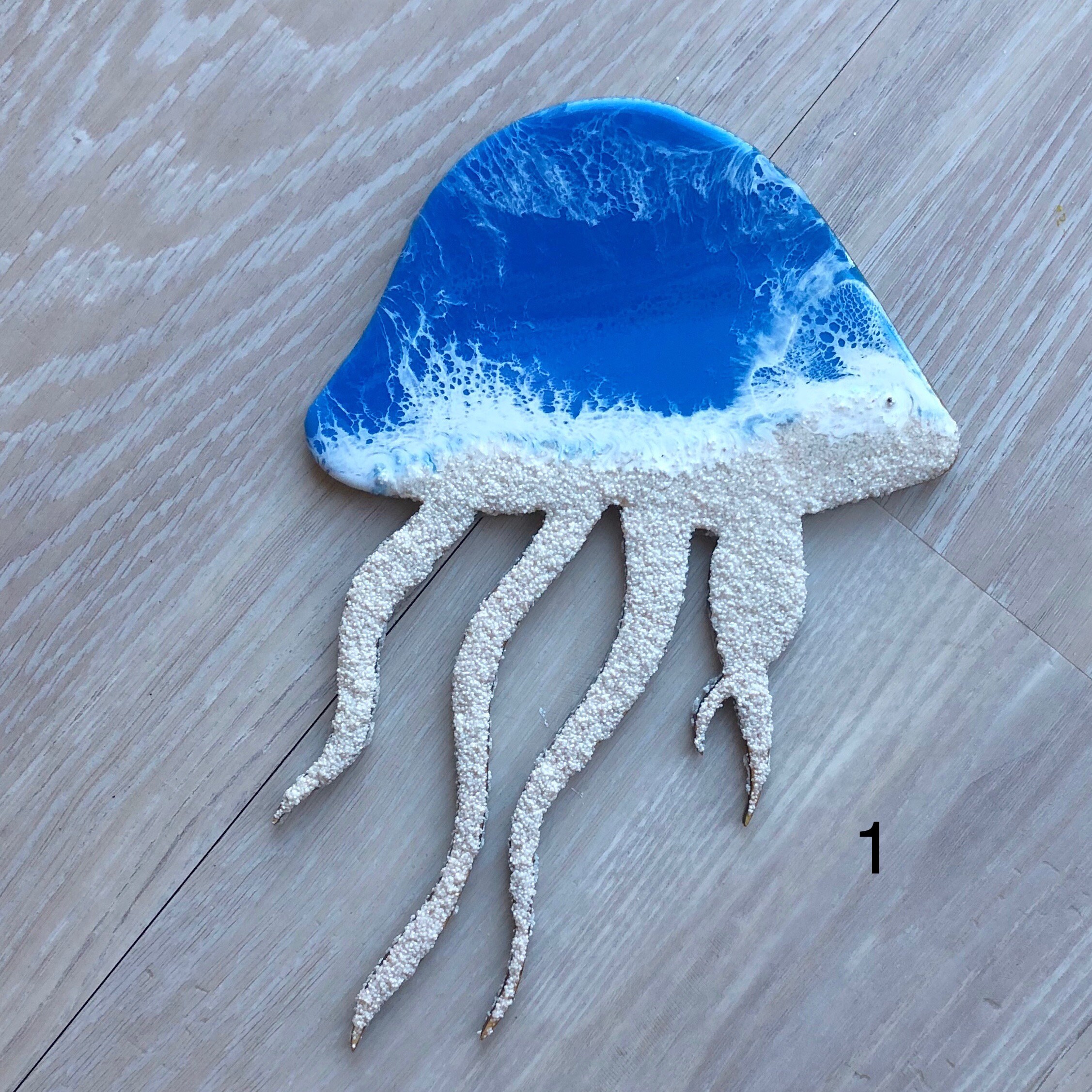 12 Resin Jellyfish Jellyfish Wall Art Resin and Sand Etsy