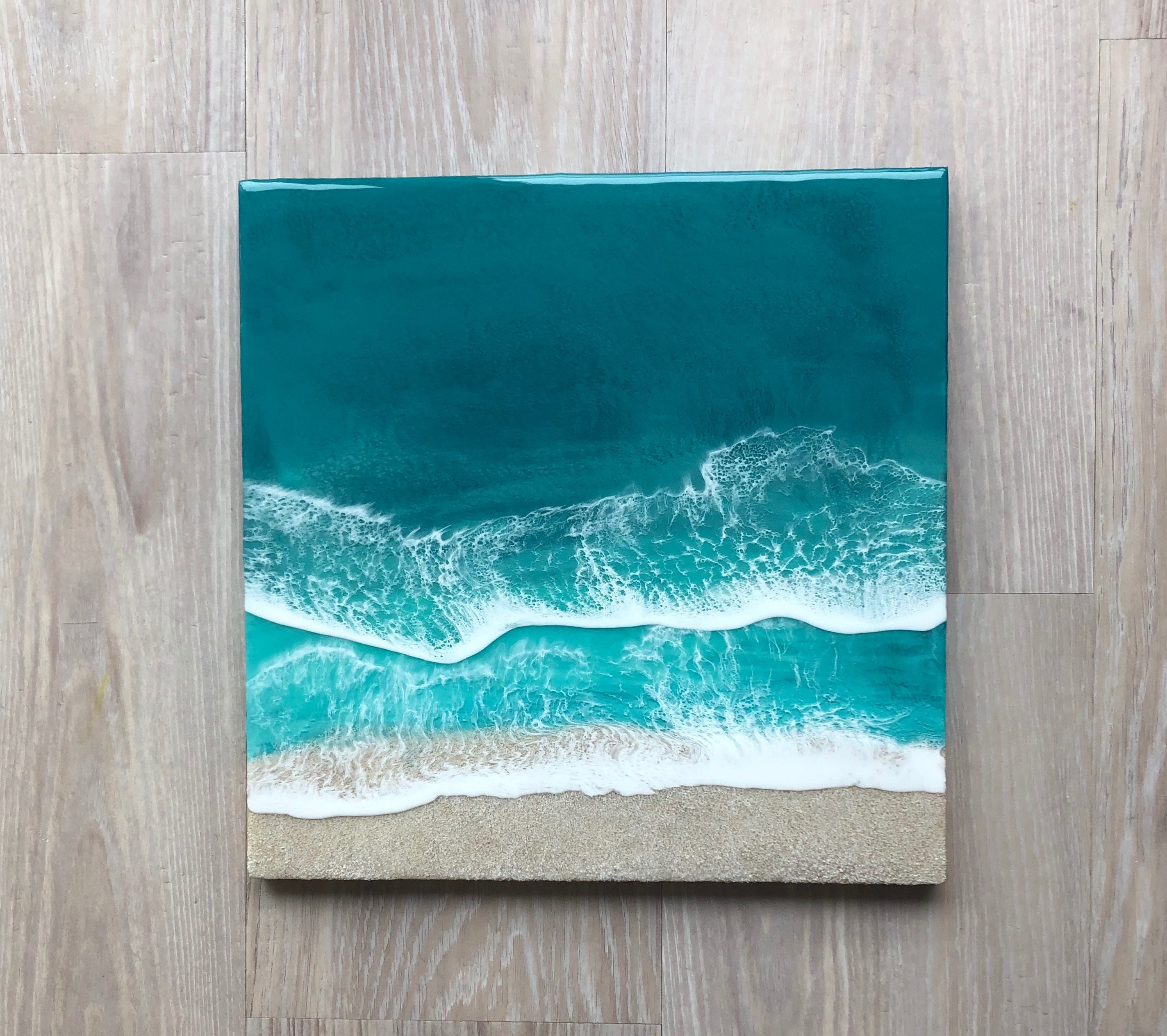 16x16 Resin Beach Art