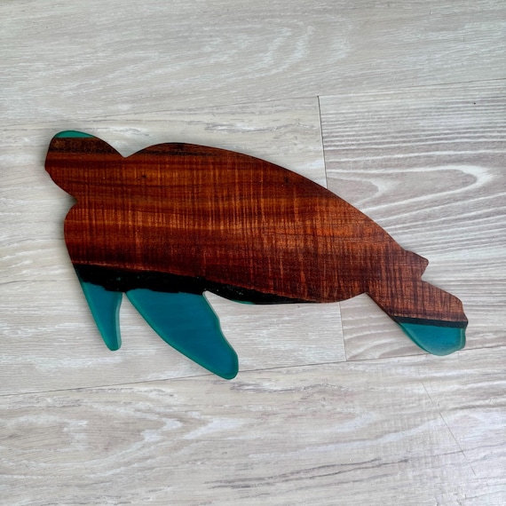 Koa Wood and Resin Sea Turtle