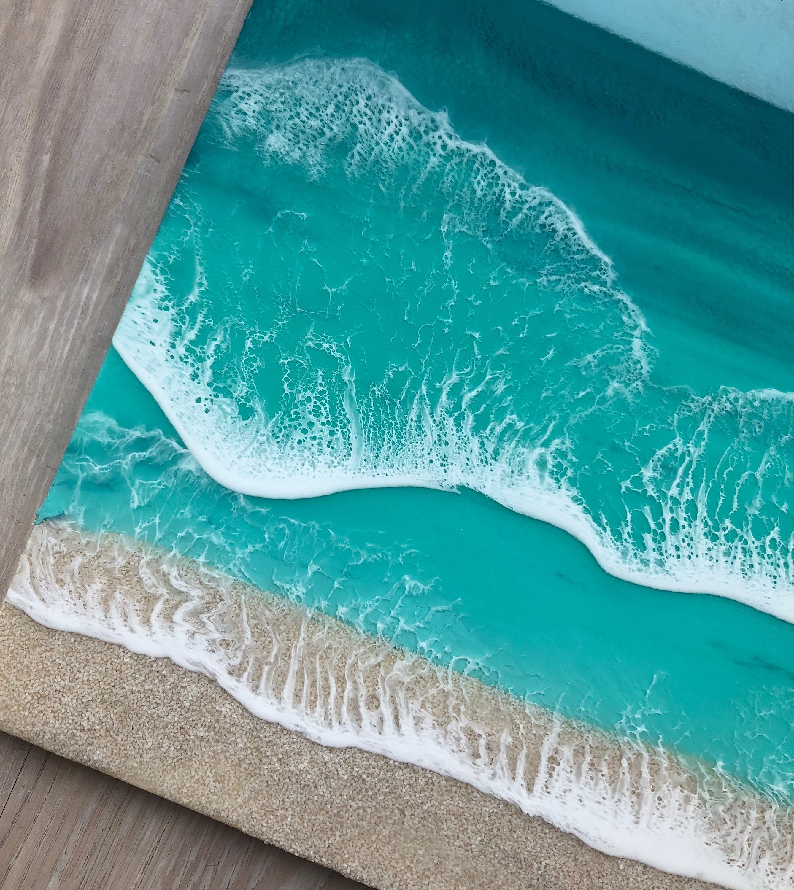 16x16 Resin Beach Art